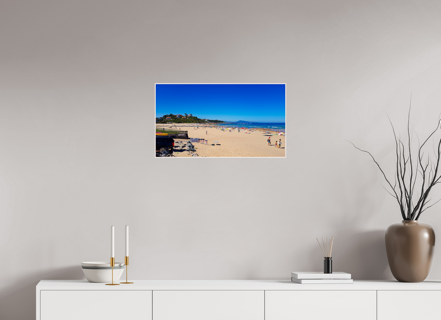 64 x 36 cm, 4. ArtBox bois Erable blanc Journée ensoleillée à la plage