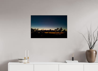 80 x 50 cm, 2. ArtBox bois Chêne noir Ciel au crépuscule sur l'horizon