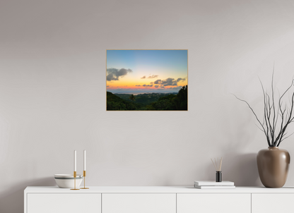 60 x 45 cm, 5. ArtBox bois Chêne nature Coucher de Soleil Tropical