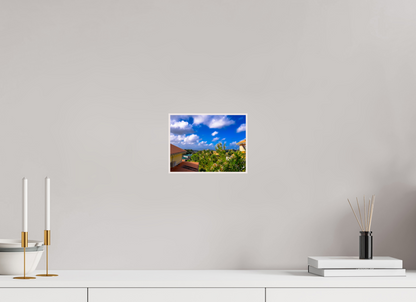 20 x 15 cm, 4. ArtBox bois Erable blanc Vue Panoramique sur des Toits de Maisons