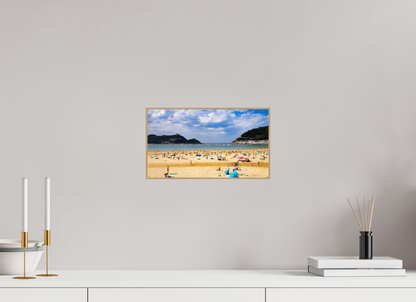 32 x 18 cm, 5. ArtBox bois Chêne nature La plage de La Concha à Saint-Sébastien