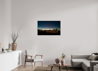 96 x 60 cm, 2. ArtBox bois Chêne noir Ciel au crépuscule sur l'horizon