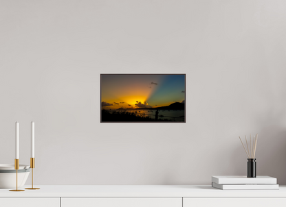 32 x 18 cm, ArtBox bois Aulne brun 16:9 Les Rayons du Crépusculaires