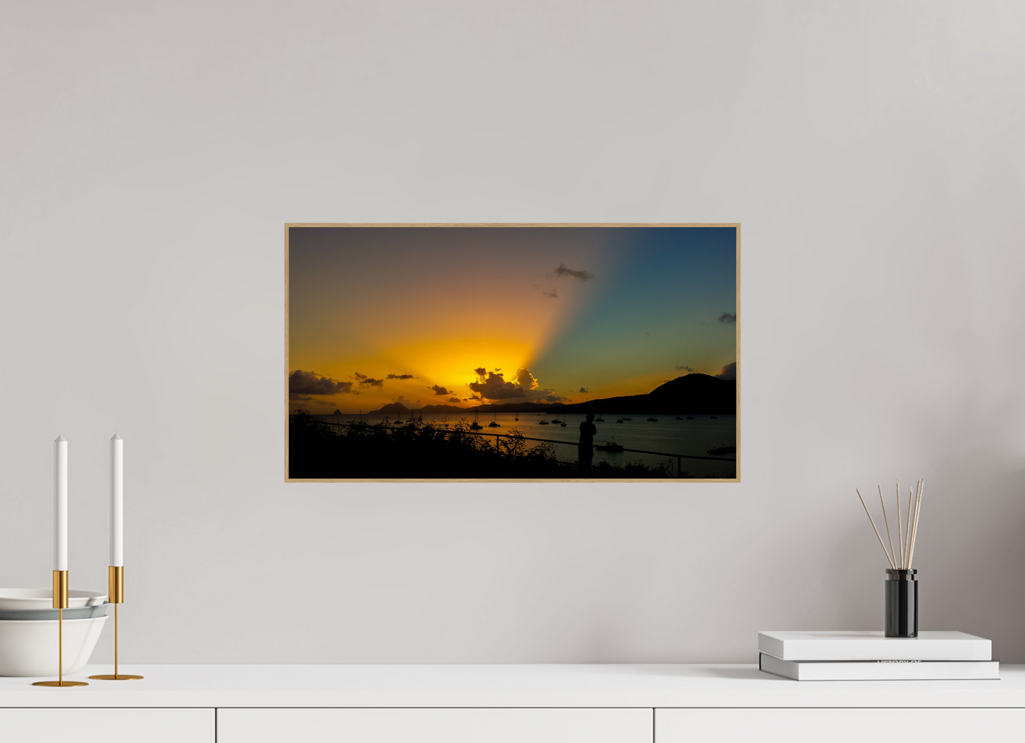 48 x 27 cm, 5. ArtBox bois Chêne nature Les Rayons du Crépusculaires