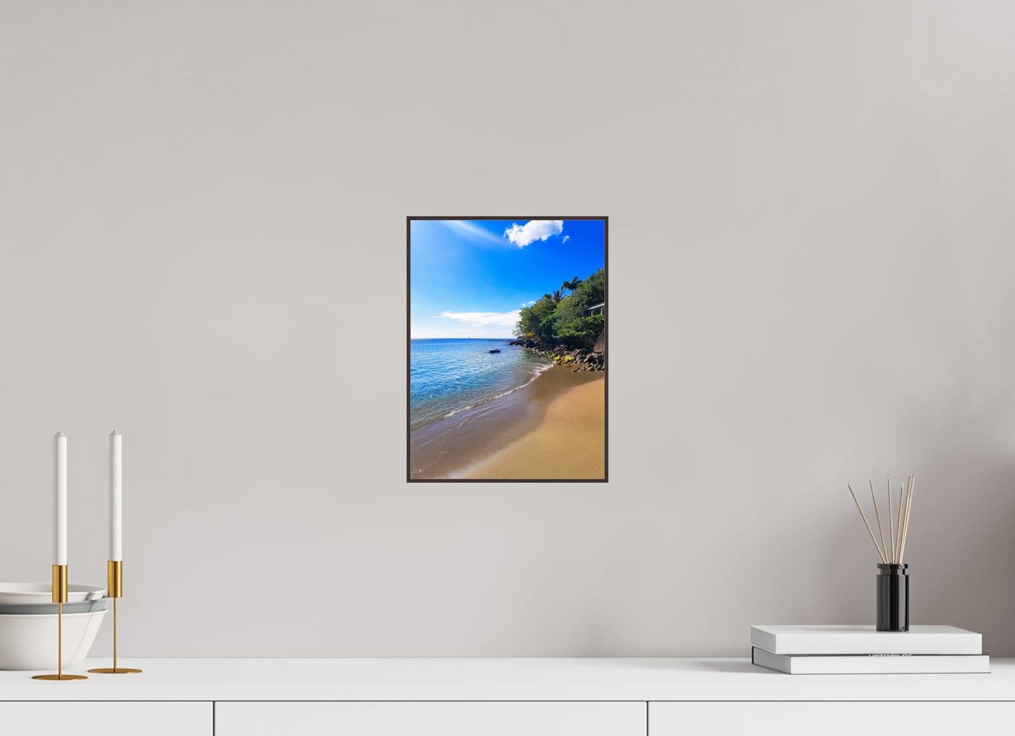 21 x 28 cm, ArtBox bois Aulne brun 4:3 Plage Secrète Tropicale