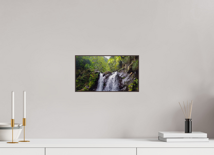 32 x 18 cm, ArtBox bois Aulne brun 16:9 Cascade d'Eau Vive Dévalant les Rochers