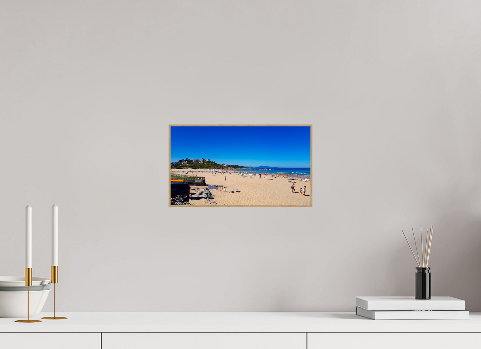 32 x 18 cm, 5. ArtBox bois Chêne nature Journée ensoleillée à la plage