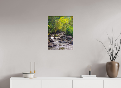 45 x 60 cm, 2. ArtBox bois Chêne noir Petit Rivière Traversant la Forêt