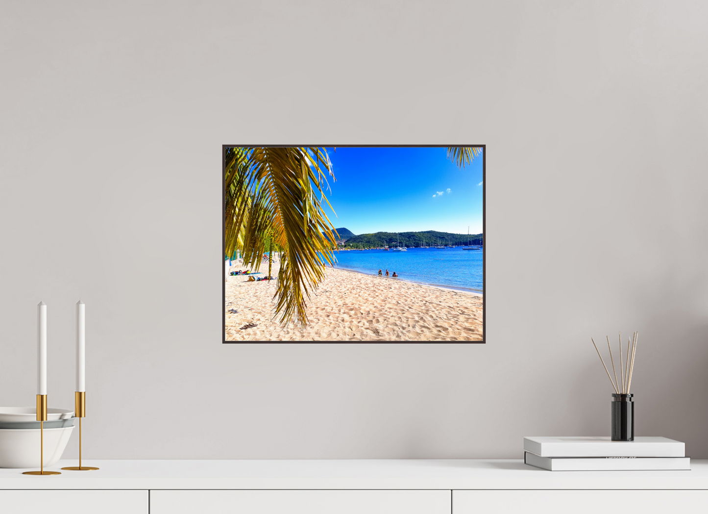 40 x 30 cm, ArtBox bois Aulne brun 4:3 Journée Parfaite à la Plage