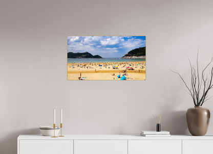 80 x 45 cm, 5. ArtBox bois Chêne nature La plage de La Concha à Saint-Sébastien