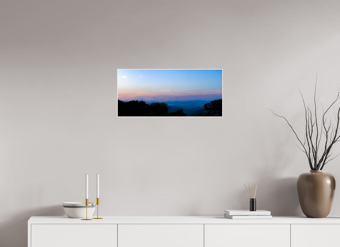 66,9 x 30 cm, 4. ArtBox bois Erable blanc Coucher de soleil aux couleurs pastel