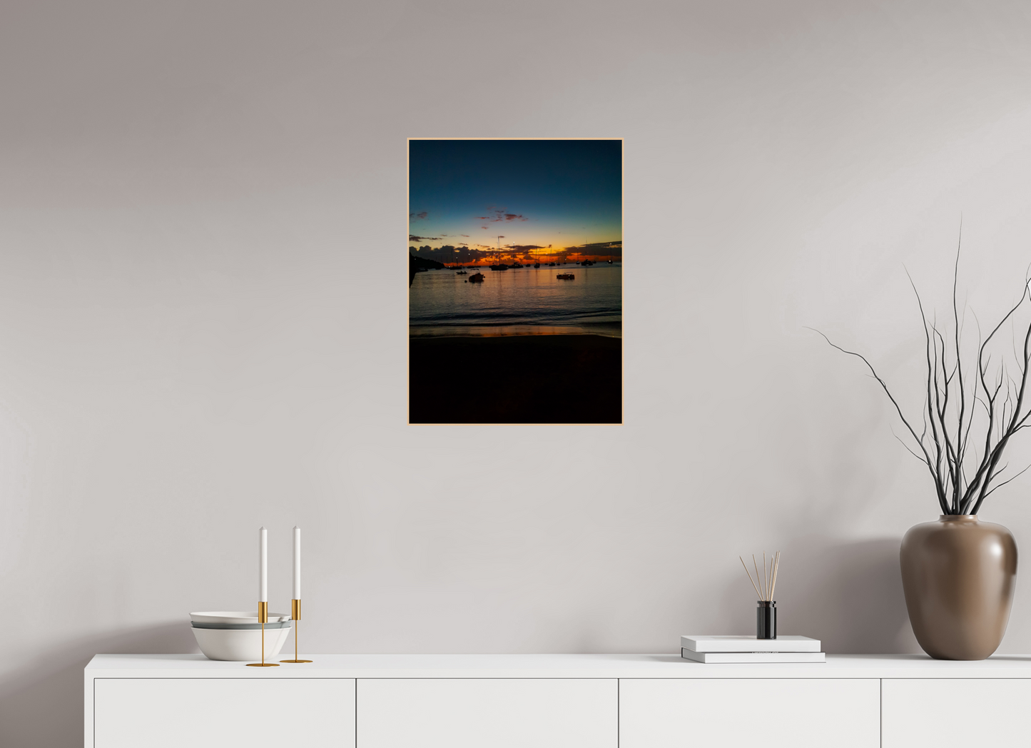 45 x 60 cm, 3. ArtBox bois Erable nature La Silhouettes du Crépuscule