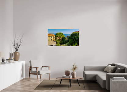 128 x 72 cm, 3. ArtBox bois Erable nature Vue paisible sur la mer Méditerranée