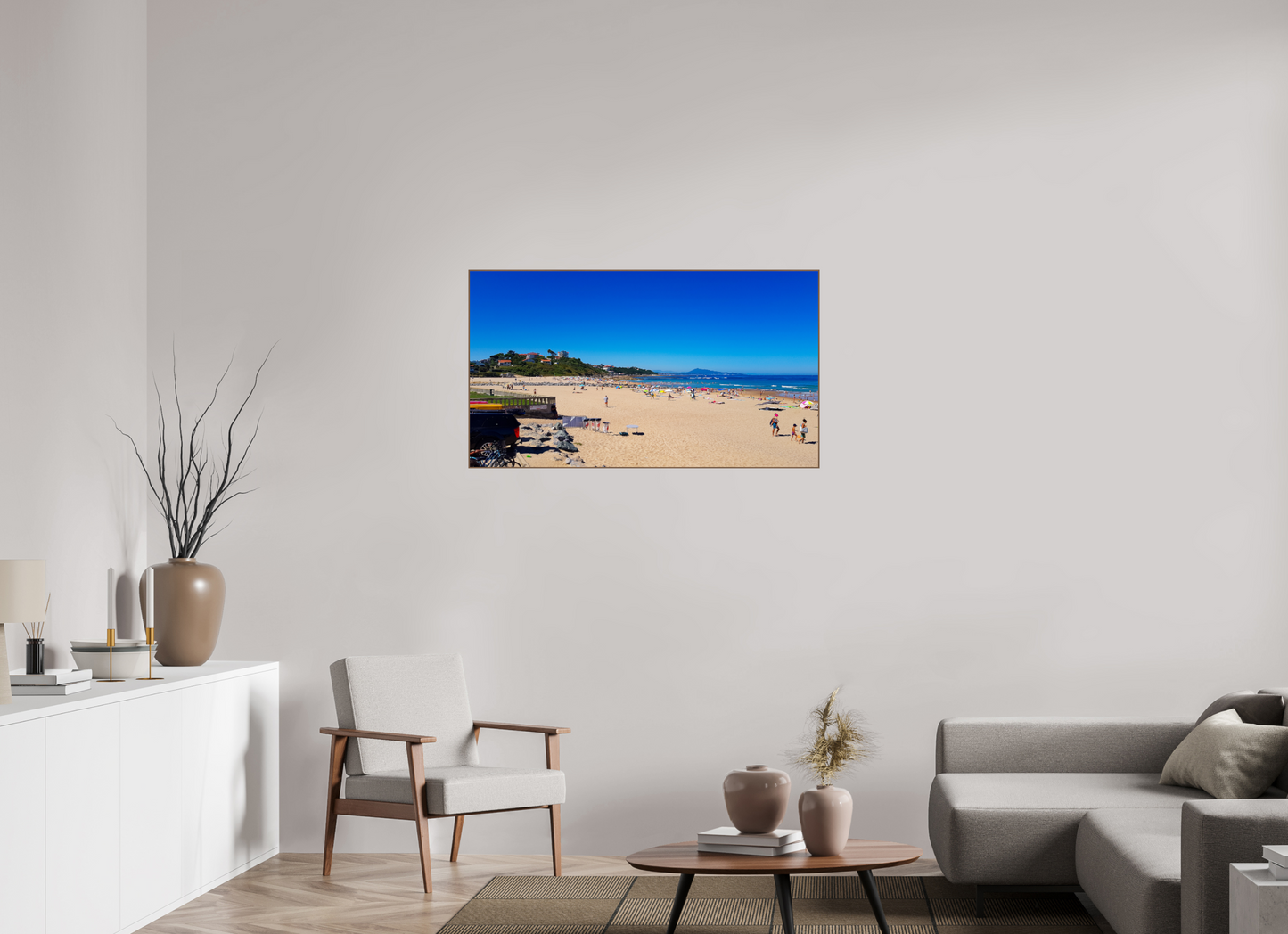 112 x 63 cm, 6. ArtBox bois Noyer Journée ensoleillée à la plage