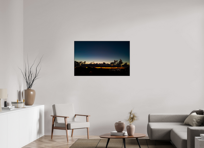 112 x 70 cm, 2. ArtBox bois Chêne noir Ciel au crépuscule sur l'horizon