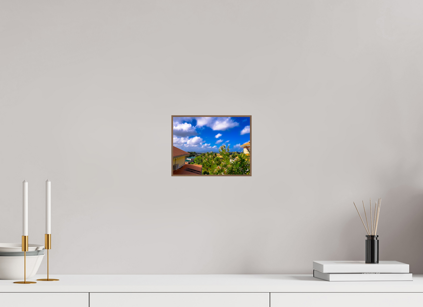 20 x 15 cm, 6. ArtBox bois Noyer Vue Panoramique sur des Toits de Maisons