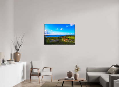 105 x 70 cm, ArtBox bois Aulne brun 3:2 Paysage Côtier Panoramique Tropical