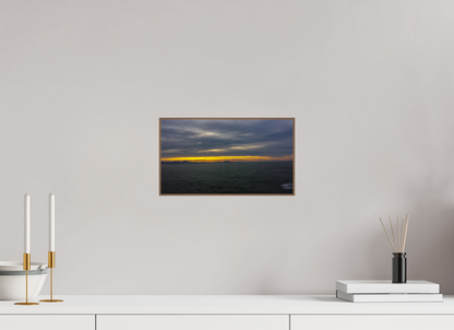 32 x 18 cm, 6. ArtBox bois Noyer Horizon sur l'Océan au Crépuscule