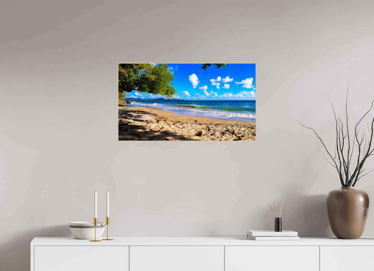 80 x 45 cm, 3. ArtBox bois Erable nature Ombre Rafraîchissante sur la Plage