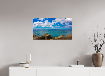 80 x 45 cm, 5. ArtBox bois Chêne nature Océan Turquoise