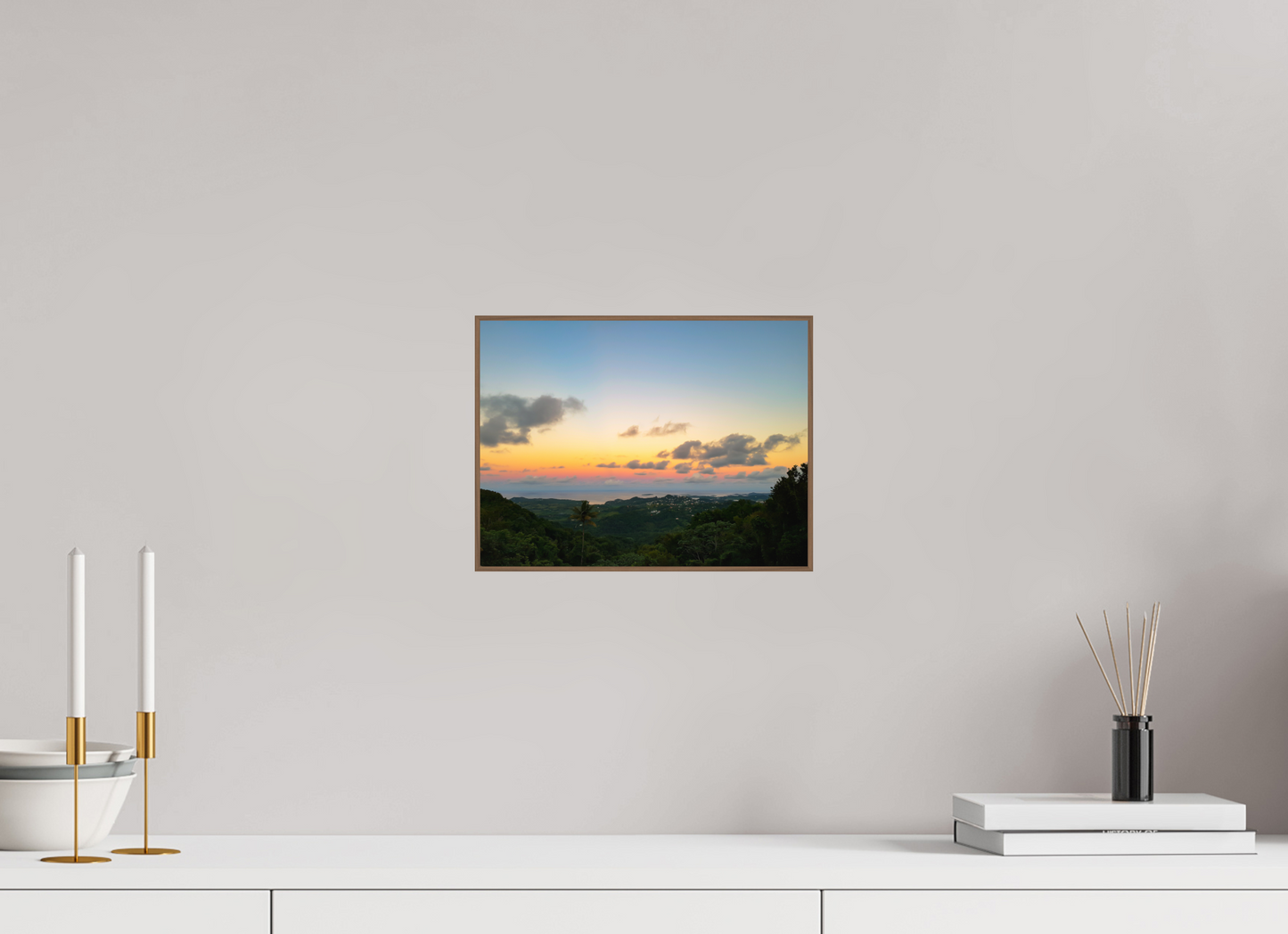 28 x 21 cm, 6. ArtBox bois Noyer Coucher de Soleil Tropical