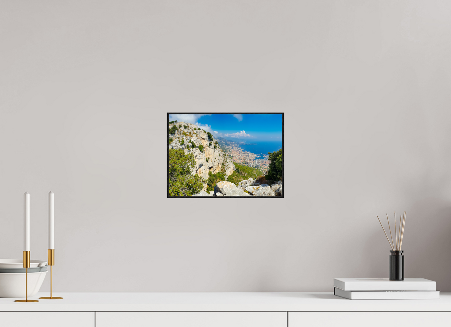 27,6 x 20 cm, 2. ArtBox bois Chêne noir Vue panoramique sur la Principauté de Monaco