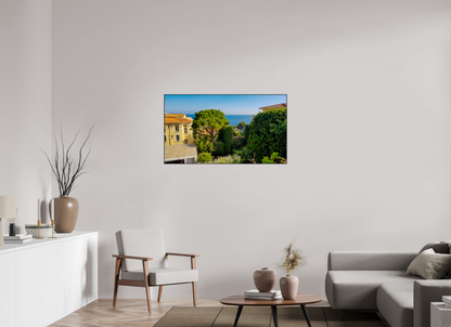 112 x 63 cm, 2. ArtBox bois Chêne noir Vue paisible sur la mer Méditerranée