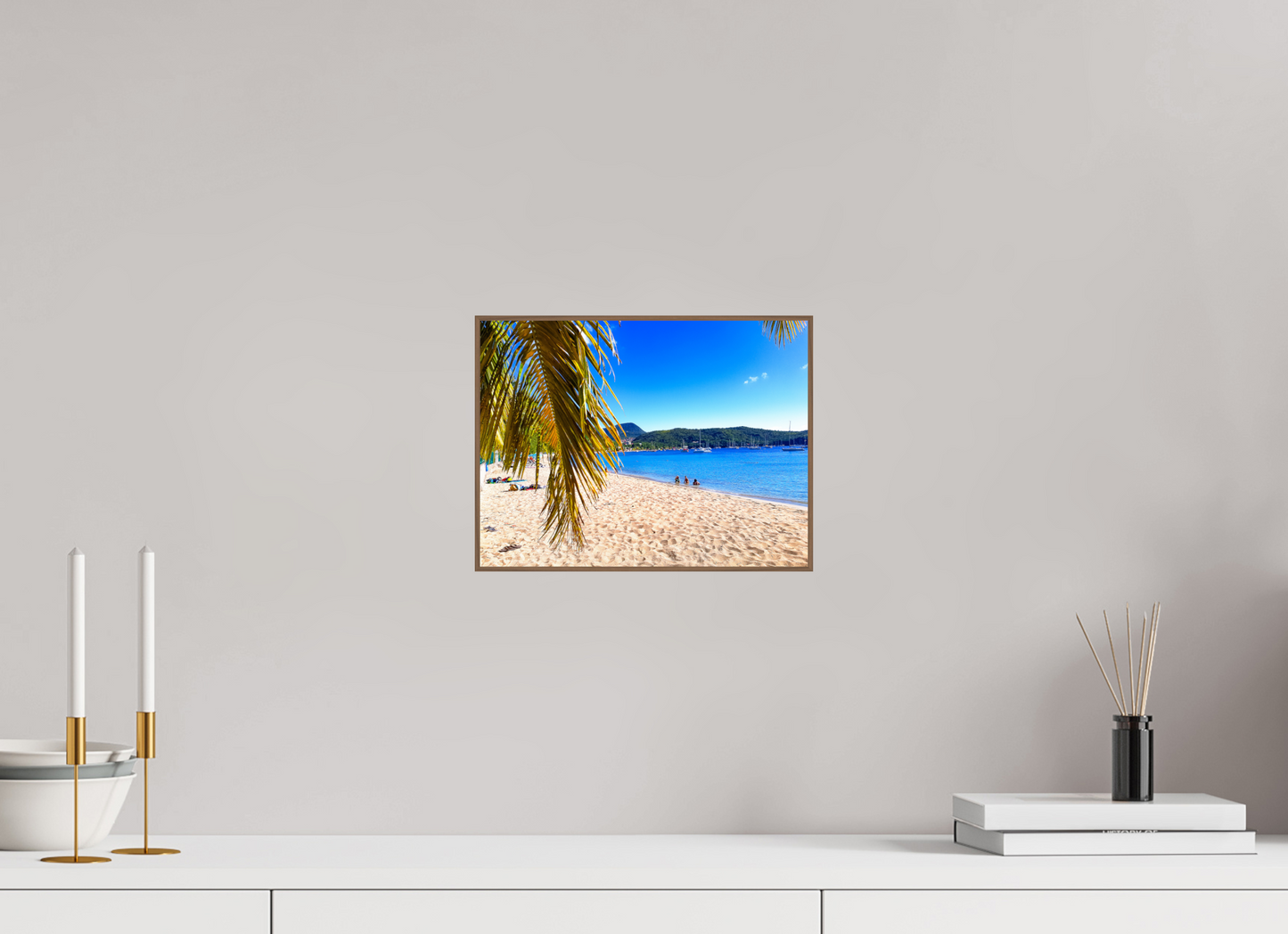 28 x 21 cm, 6. ArtBox bois Noyer Journée Parfaite à la Plage