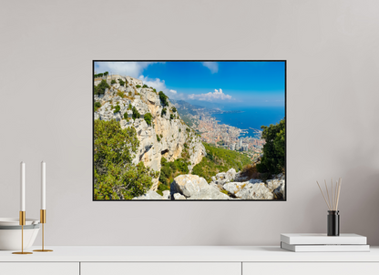 55,3 x 40 cm, 2. ArtBox bois Chêne noir Vue panoramique sur la Principauté de Monaco