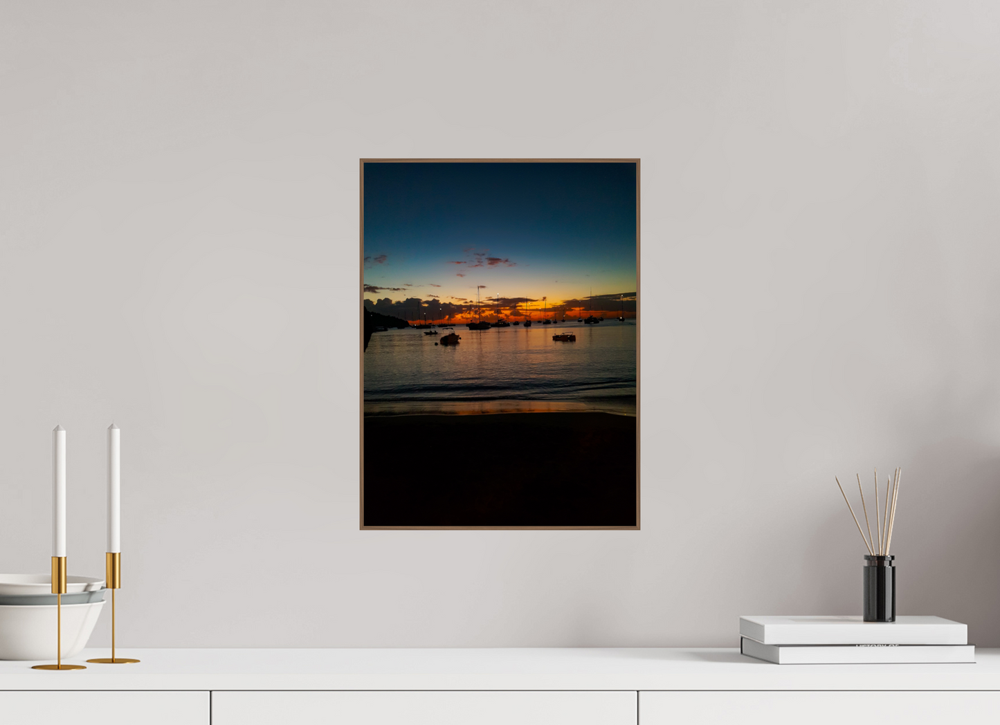 30 x 40 cm, 6. ArtBox bois Noyer La Silhouettes du Crépuscule