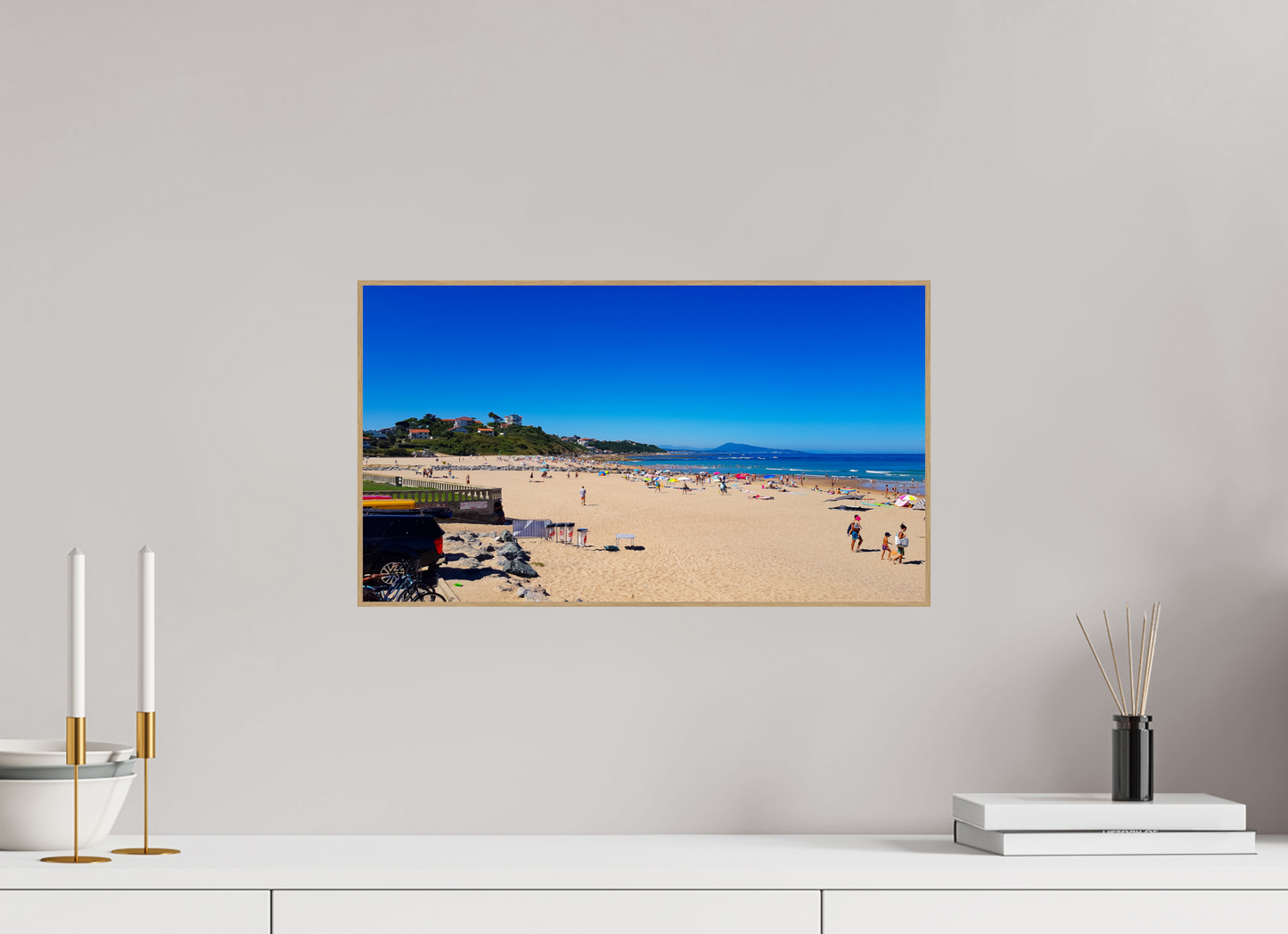 48 x 27 cm, 5. ArtBox bois Chêne nature Journée ensoleillée à la plage