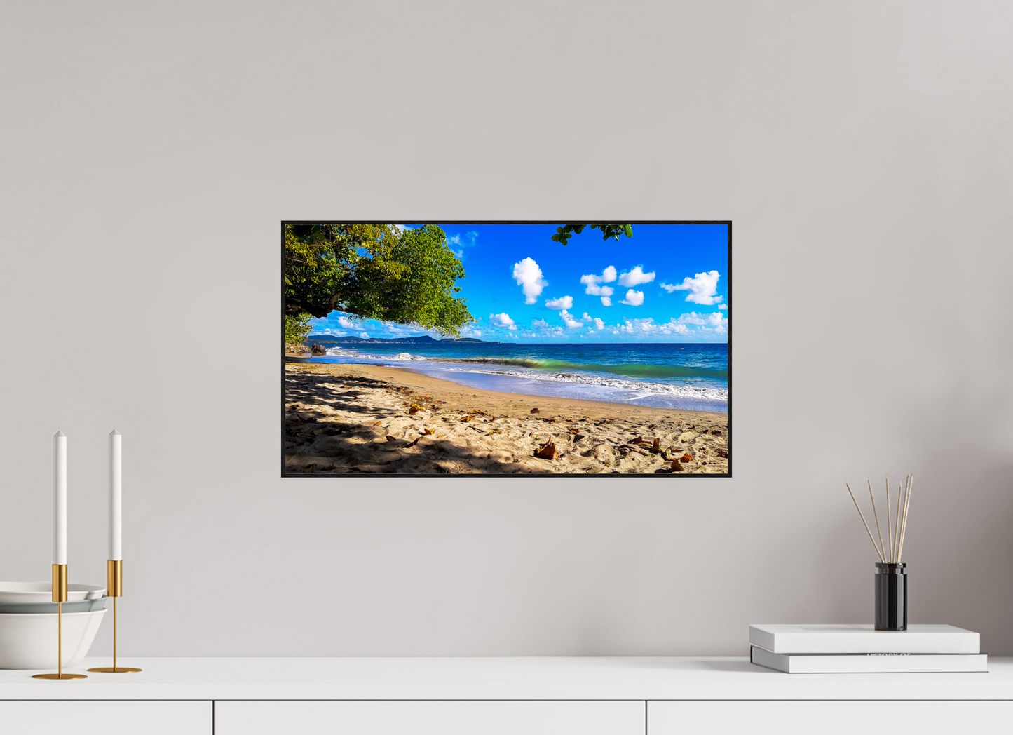 48 x 27 cm, 2. ArtBox bois Chêne noir Ombre Rafraîchissante sur la Plage