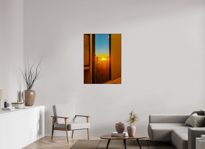 75 x 100 cm, 2. ArtBox bois Chêne noir Coucher de soleil éclatant