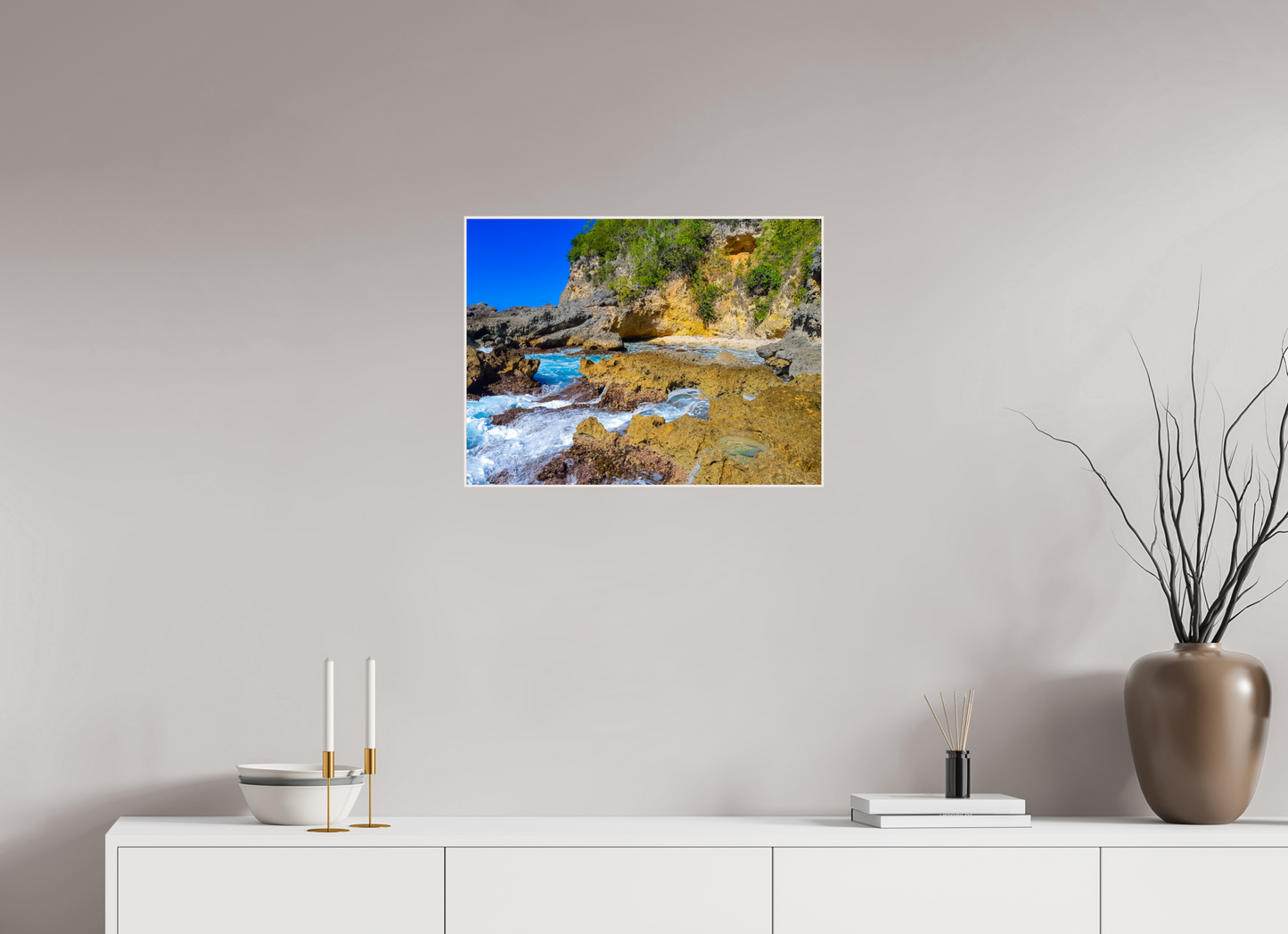 60 x 45 cm, 4. ArtBox bois Erable blanc Crique Cachée aux Falaises