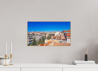 48 x 27 cm, 5. ArtBox bois Chêne nature Toits en Tuiles d'une Ville Historique