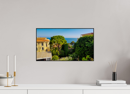 48 x 27 cm, 2. ArtBox bois Chêne noir Vue paisible sur la mer Méditerranée