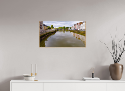 80 x 45 cm, 5. ArtBox bois Chêne nature Vue de la Nive à Bayonne