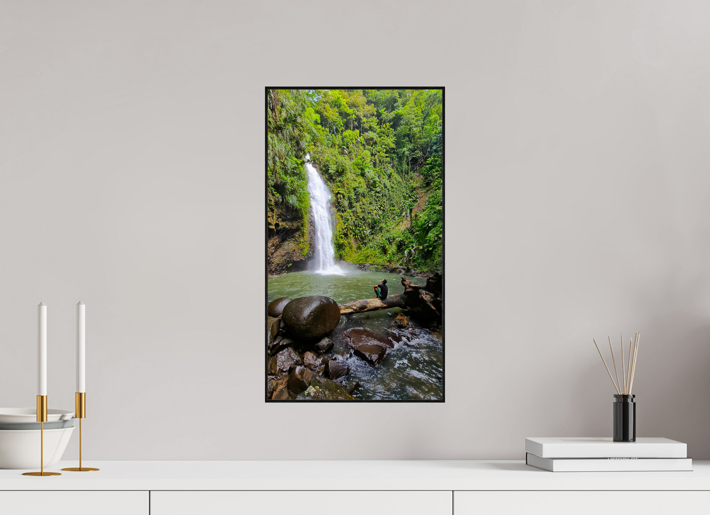 27 x 48 cm, 2. ArtBox bois Chêne noir Au Pied de la Cascade