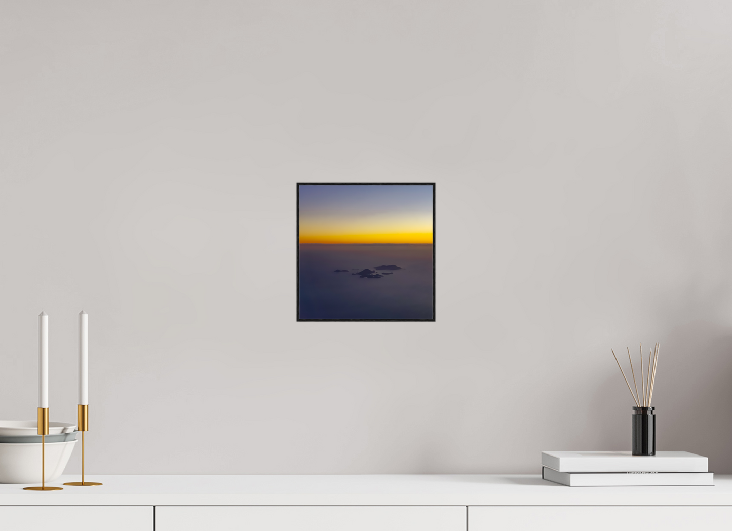 20 x 20 cm, 2. ArtBox bois Chêne noir Vue Aérienne des Îles des Saintes