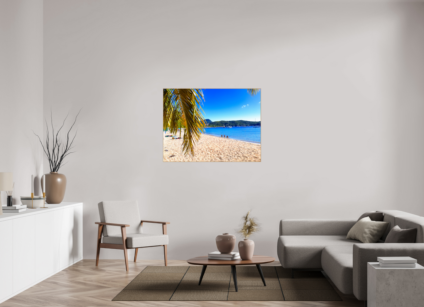 120 x 90 cm, 5. ArtBox bois Chêne nature Journée Parfaite à la Plage