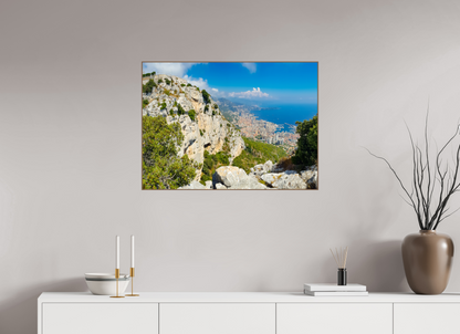 82,9 x 60 cm, 6. ArtBox bois Noyer Vue panoramique sur la Principauté de Monaco