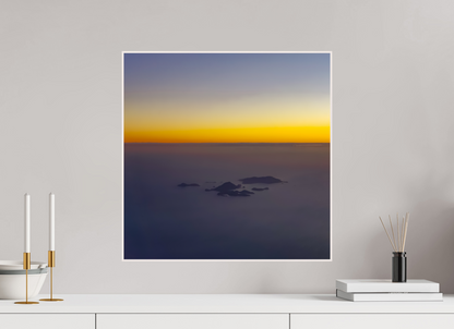 50 x 50 cm, 4. ArtBox bois Erable blanc Vue Aérienne des Îles des Saintes