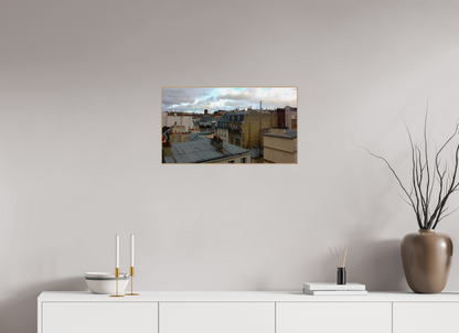 64 x 36 cm, 5. ArtBox bois Chêne nature Vue Panoramique des Toits de Paris