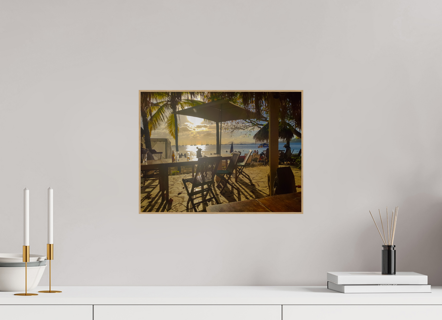 40 x 30 cm, 5. ArtBox bois Chêne nature L'heure dorée aux Antilles