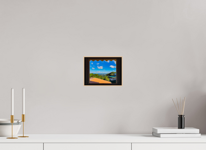 20 x 15 cm, Bois Erable nature La Vue d'un Paysage