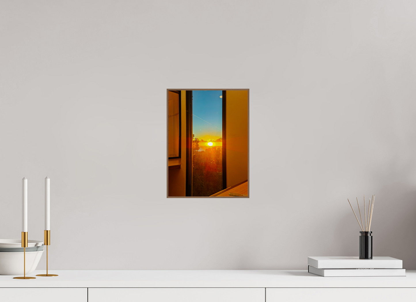 21 x 28 cm, 6. ArtBox bois Noyer Coucher de soleil éclatant