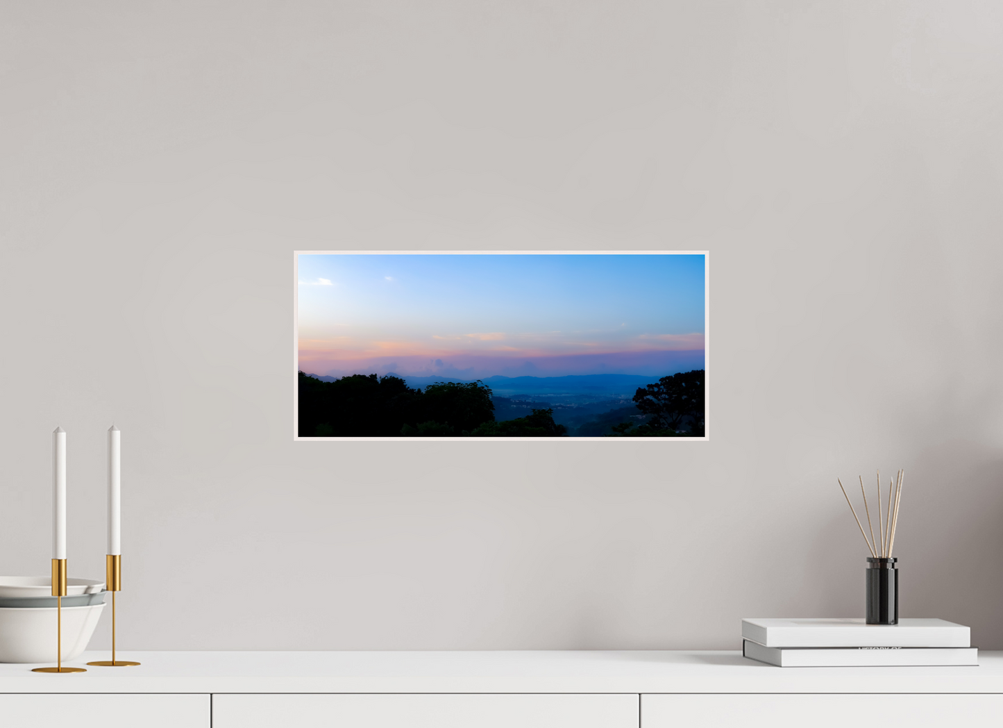 44,6 x 20 cm, 4. ArtBox bois Erable blanc Coucher de soleil aux couleurs pastel