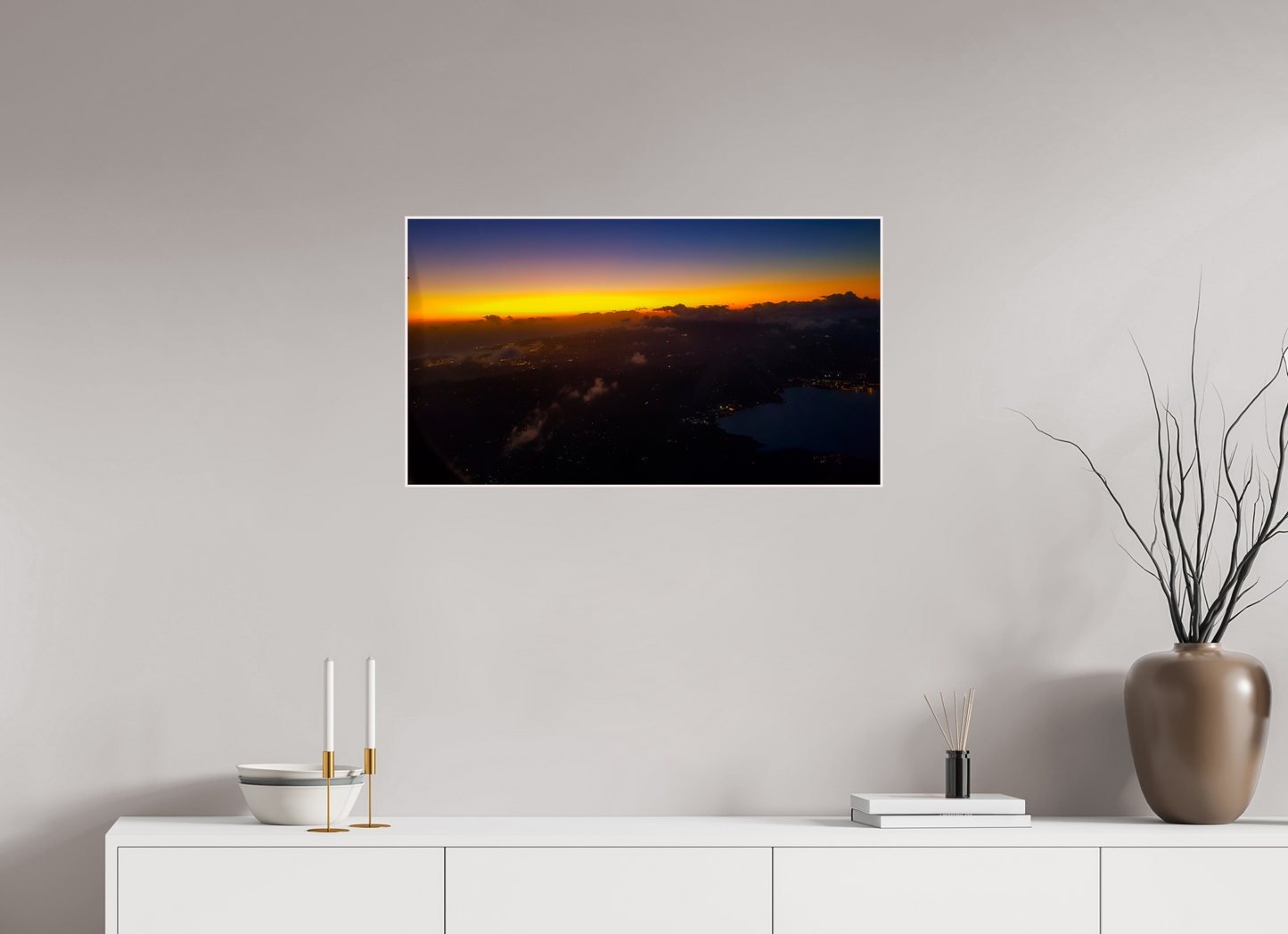 80 x 45 cm, 4. ArtBox bois Erable blanc Vue Aérienne Spectaculaire