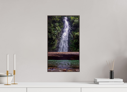 27 x 48 cm, ArtBox bois Aulne brun 16:9 Cascade d'Eau Vive en Forêt Tropicale