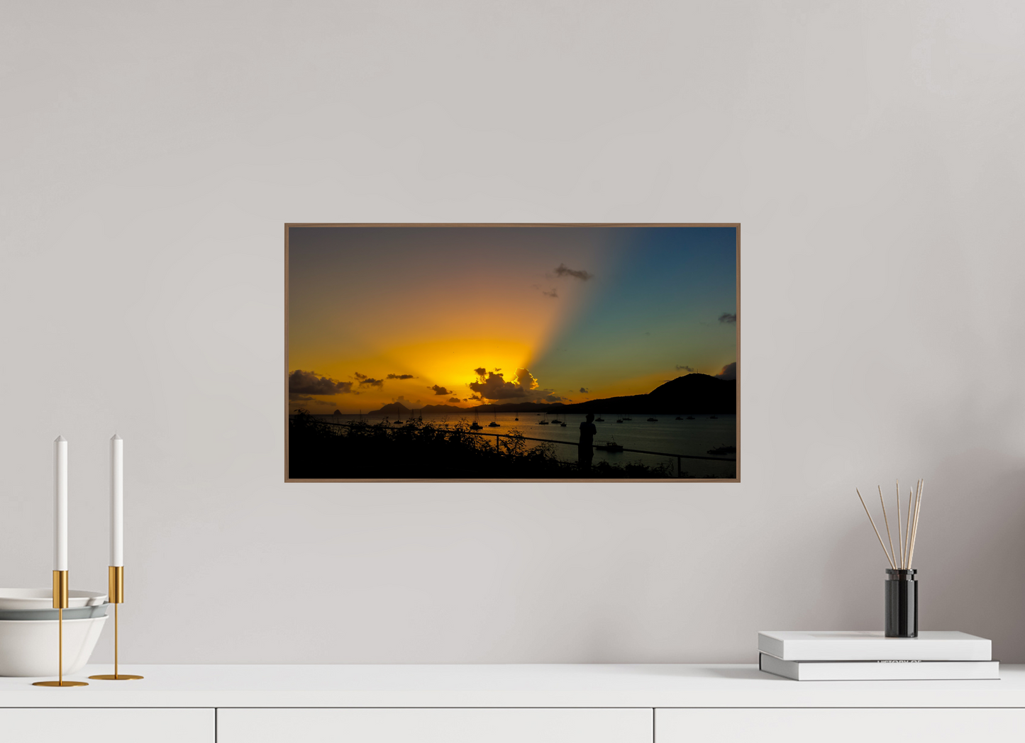 48 x 27 cm, 6. ArtBox bois Noyer Les Rayons du Crépusculaires